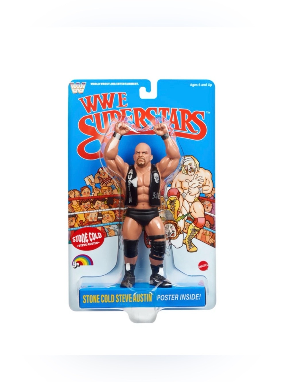 WWE Superstars Series 2 "Stone Cold"  Steve Austin 1980s Retro 8"